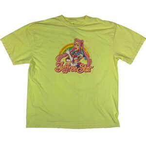 Jeffree Star Cosmetics Anime Graphic Tee Neon Yellow 2XL Cotton Short Sleeve